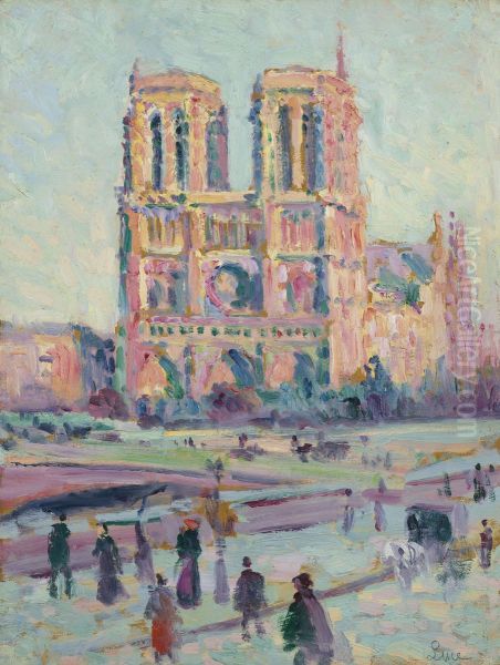 Notre-Dame de Paris Oil Painting by unknown