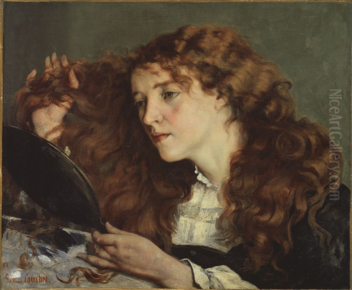 Jo, la belle Irlandaise Oil Painting by Gustave Courbet