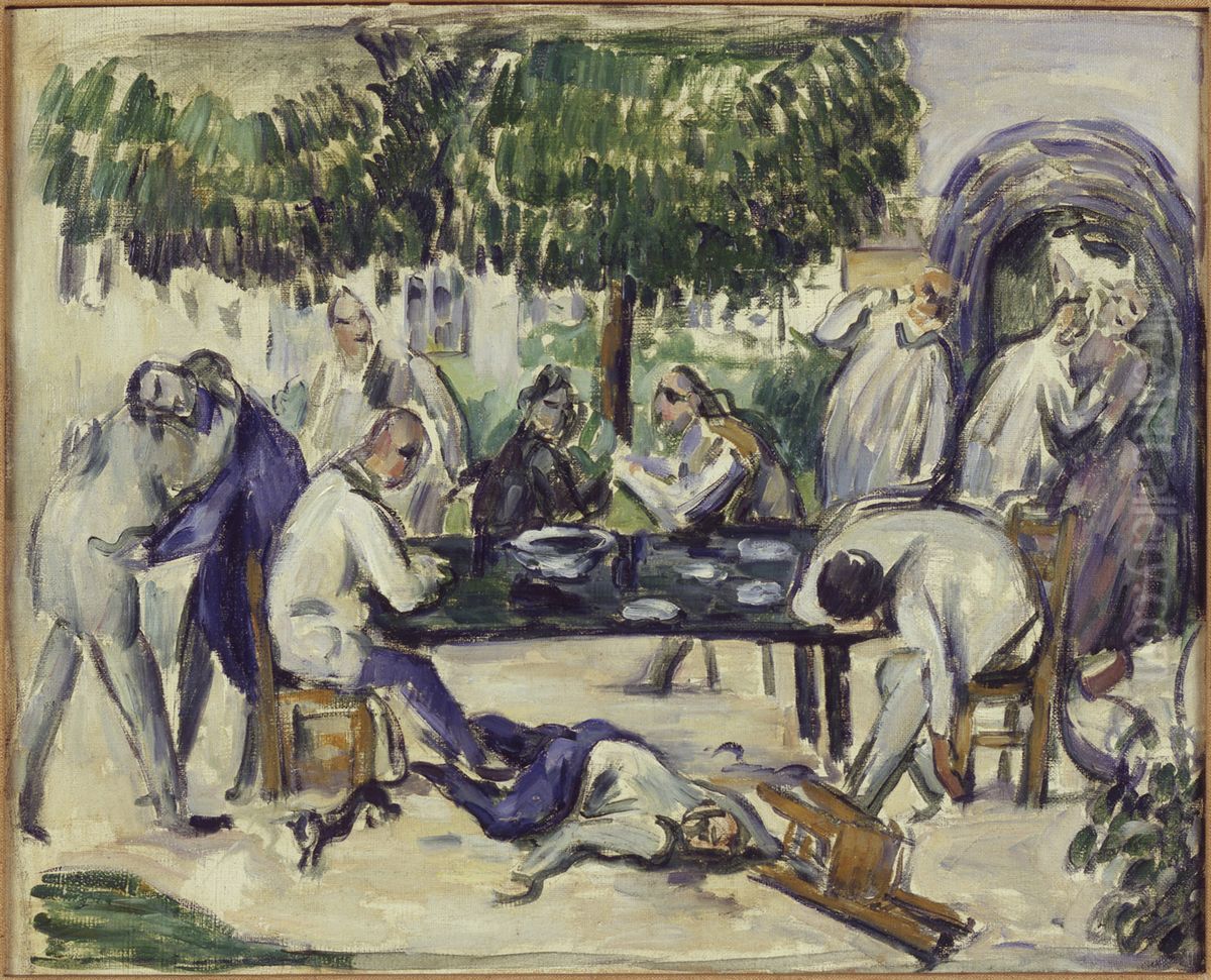 Les Ivrognes Oil Painting by Paul Cezanne