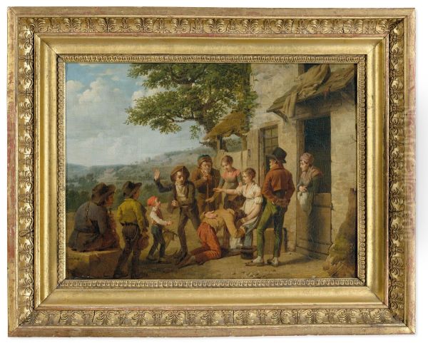Le jeu de la main chaude Oil Painting by unknown