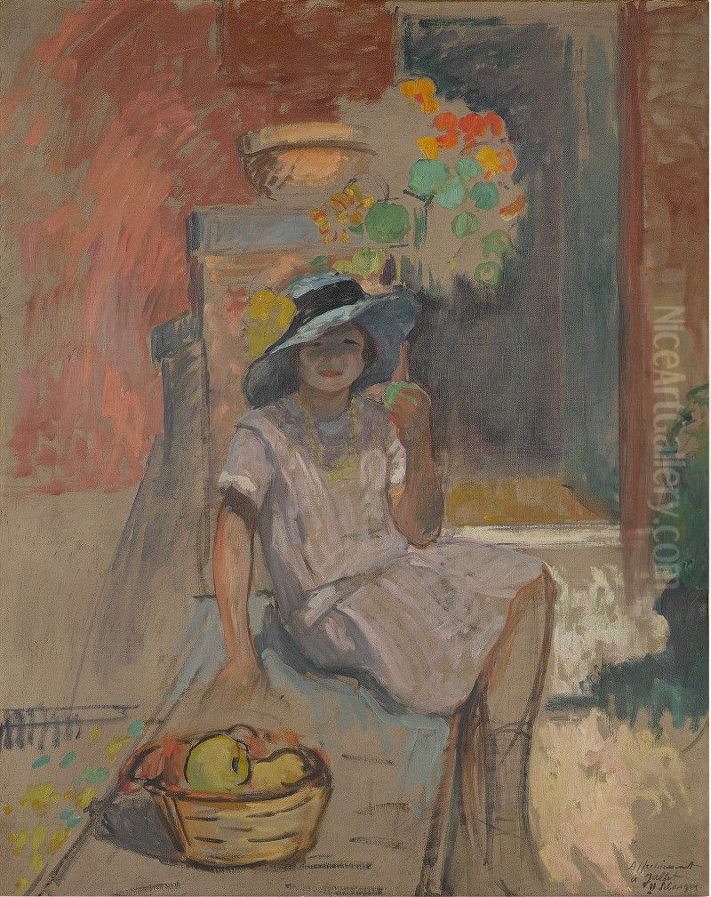 Nono assise dans un jardin Oil Painting by unknown