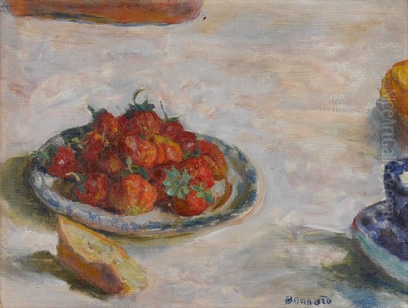 Assiette de fraises Oil Painting by unknown