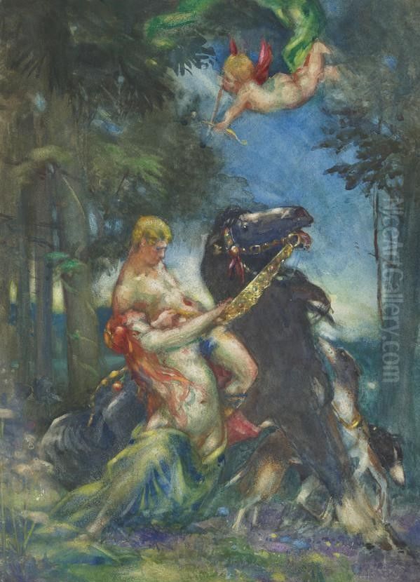 Study for Venus and Adonis Oil Painting by unknown