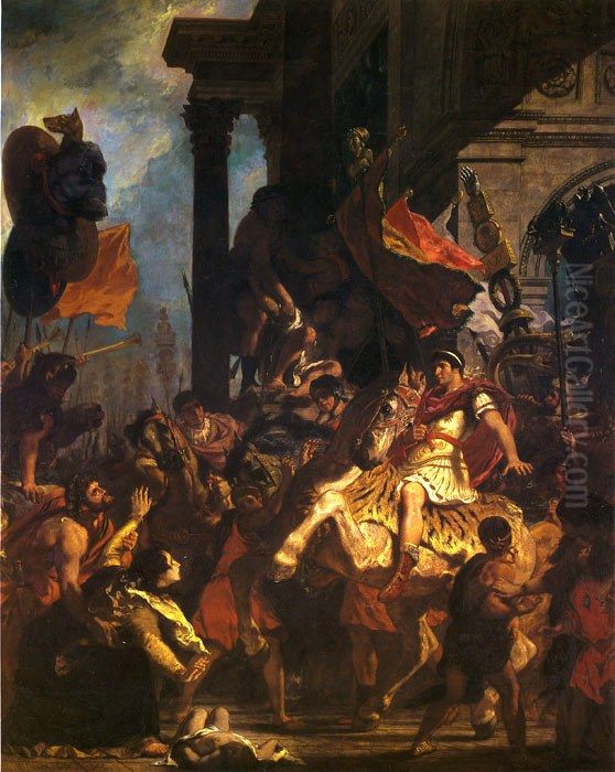 La justice de Trajan Oil Painting by Eugene Delacroix
