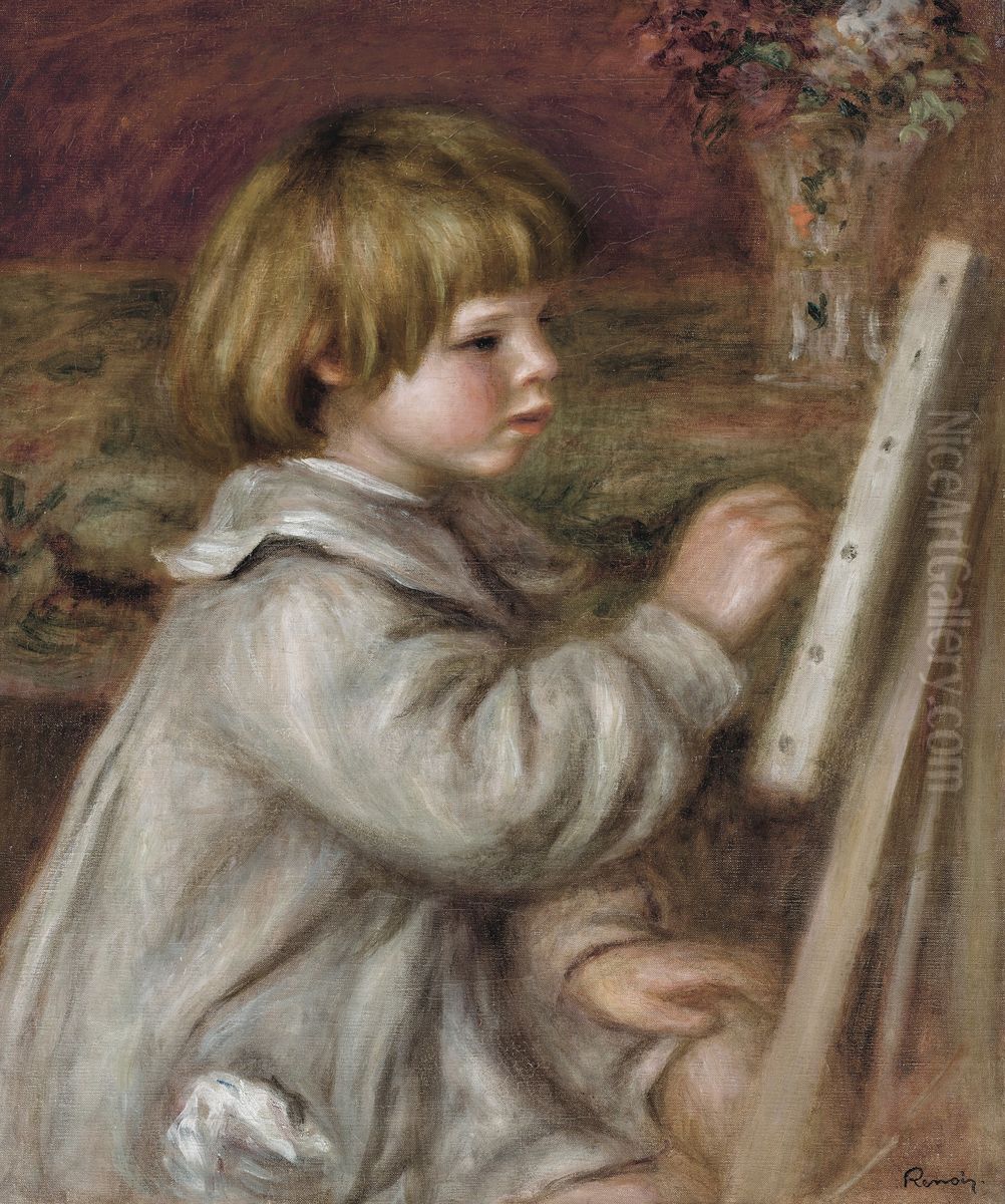 The little painter (Claude Renoir) Oil Painting by Pierre Auguste Renoir