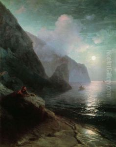 Puskin in Crimea near Gurzuf rocks