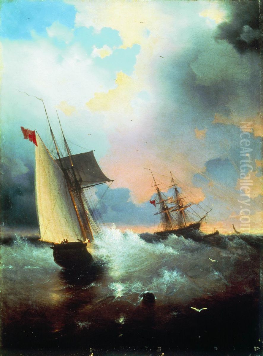 <<Parusnik.>> Oil Painting by Ivan Aivazovsky