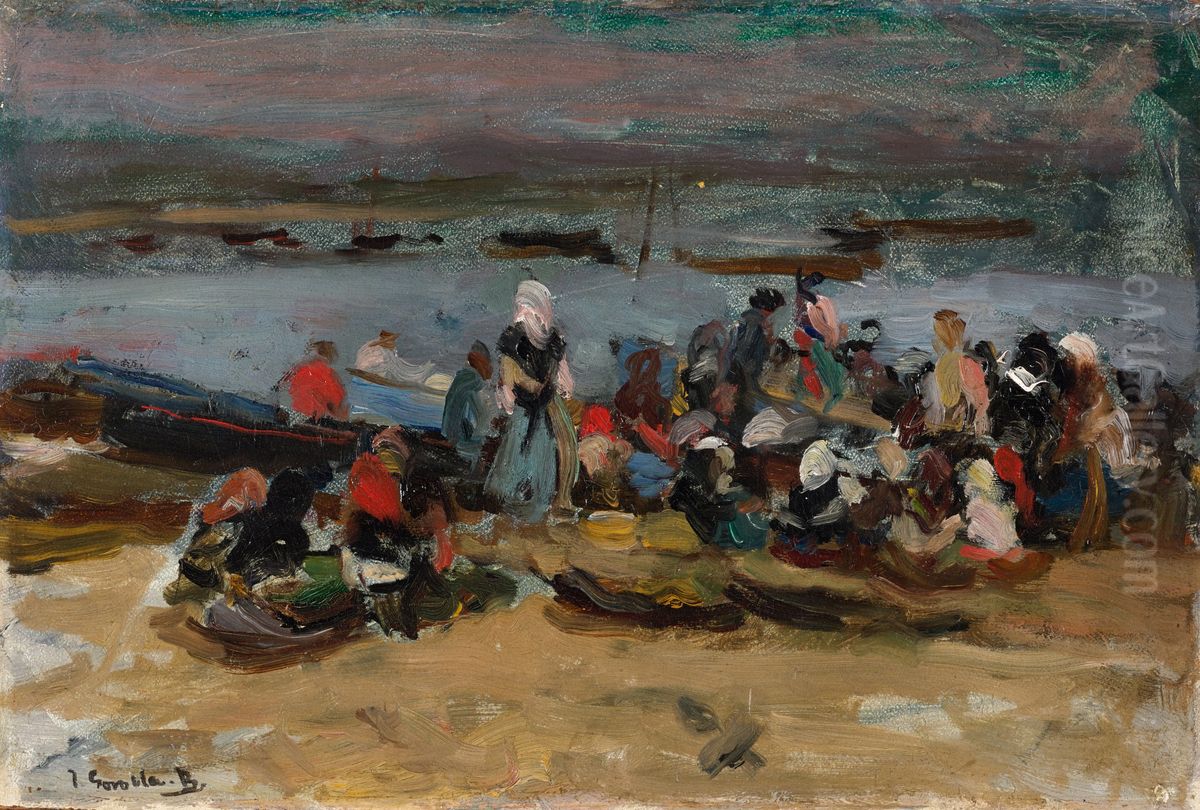 Ria de Asturias. Las Carboneras Oil Painting by Joaquin Sorolla