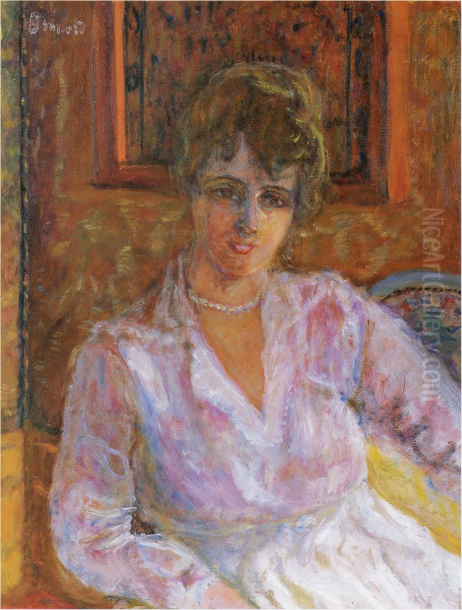 A Woman with a White Corsage Oil Painting by Pierre Bonnard