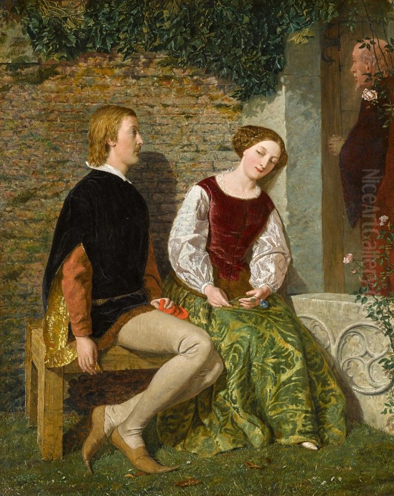 Slender's Wooing of Ann Page Oil Painting by unknown