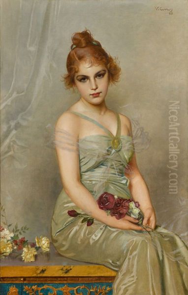 The bouquet Oil Painting by Vittorio Matteo Corcos