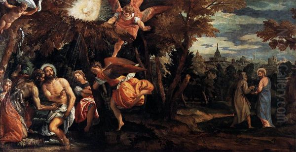 Baptism and Temptation of Christ Oil Painting by Paolo Veronese