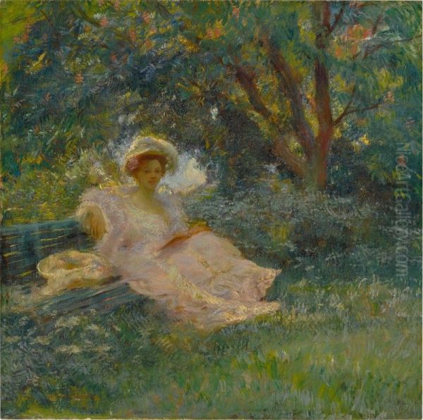 SOUS LES ARBRES Oil Painting by unknown