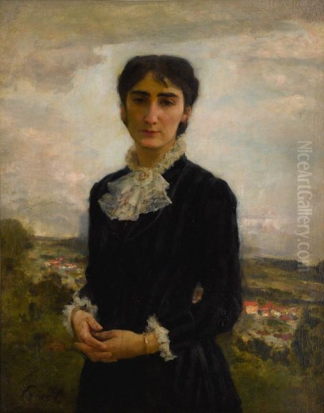 PORTRAIT DE JEUNE FILLE Oil Painting by unknown