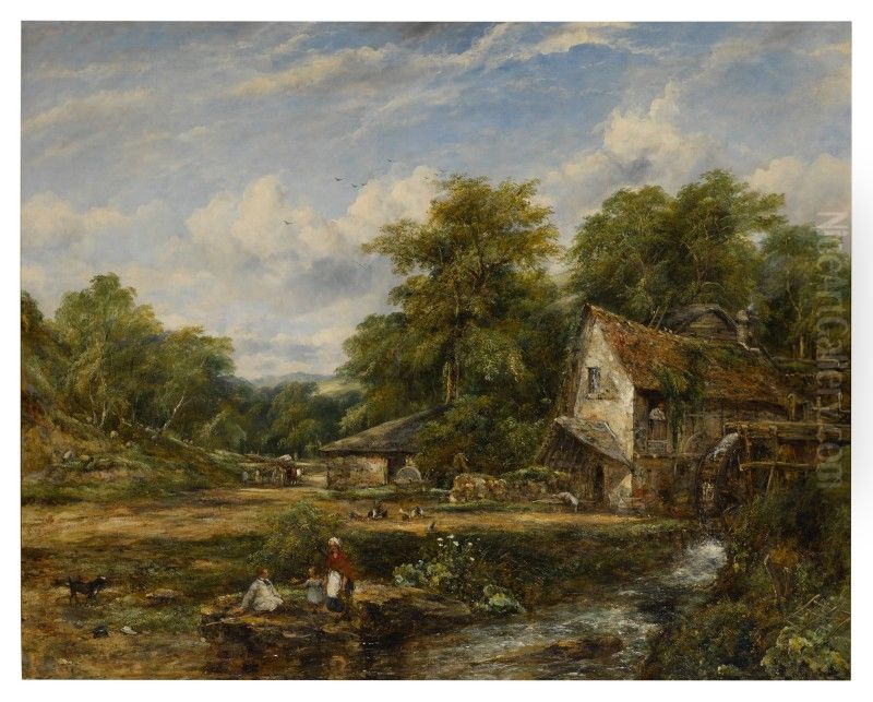 THE WATERMILL Oil Painting by unknown
