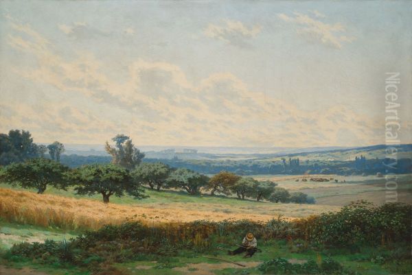 La vallee de Courtry (Seine-et-Marne) Oil Painting by unknown