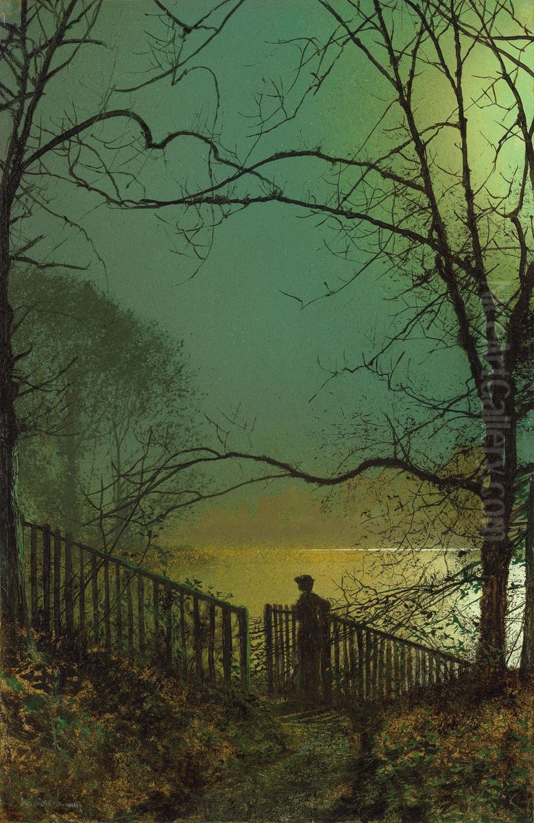 Roundhay Park Lake Oil Painting by unknown