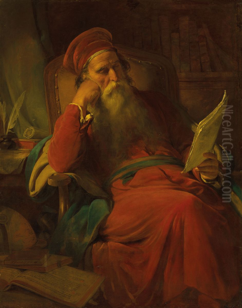 Scholar in his study Oil Painting by Friedrich von Amerling