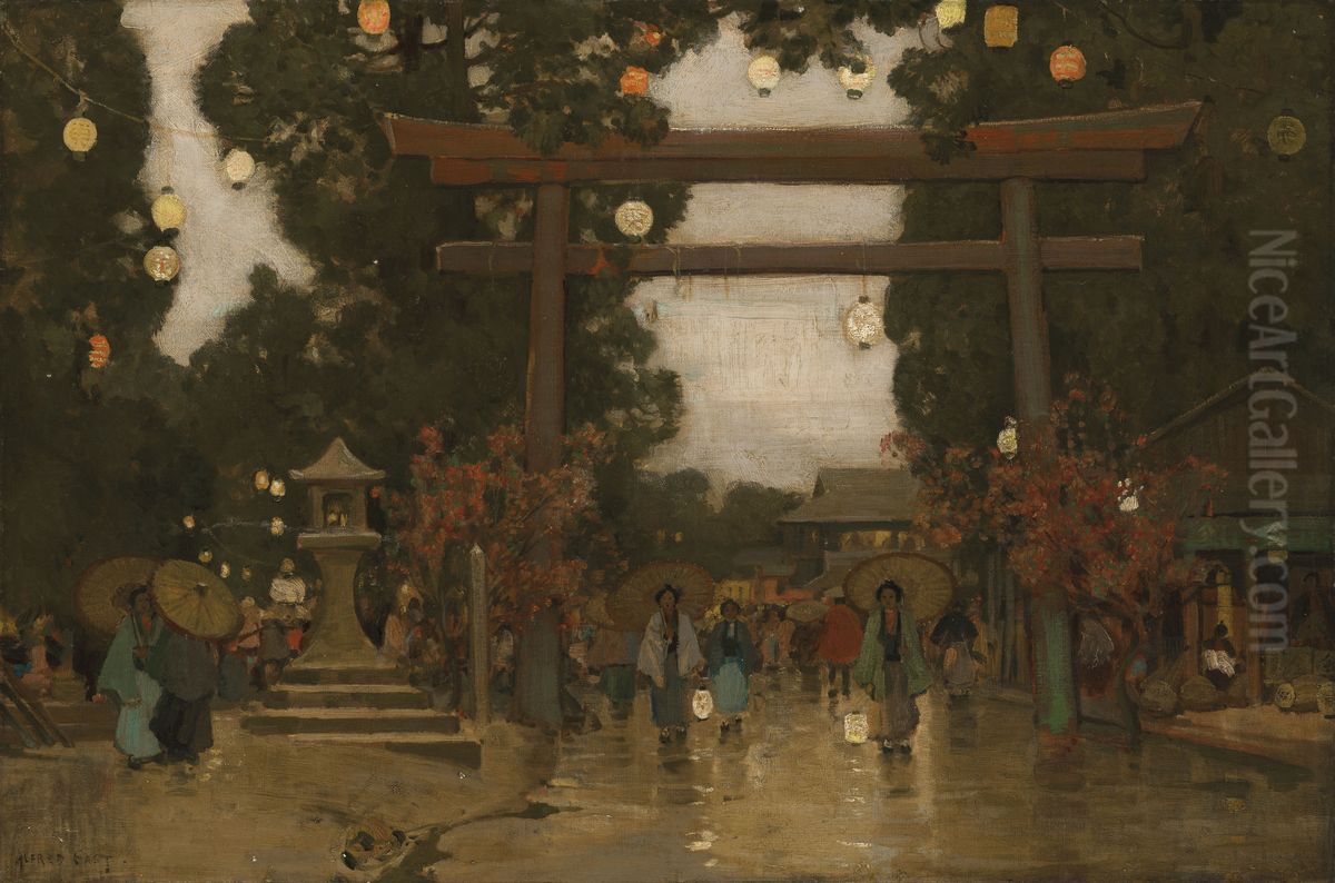 Haru-no-Yuki (Snow in Spring) Oil Painting by unknown