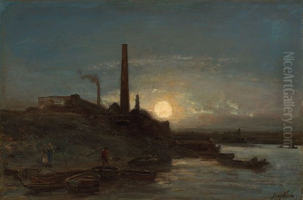 Effet de lune Oil Painting by unknown