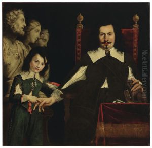 Portrait of Pietro Bombarda and his son, Antonio, three-quarter-length