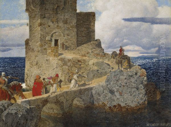 Maurenturm an der spanische Kuste Oil Painting by unknown