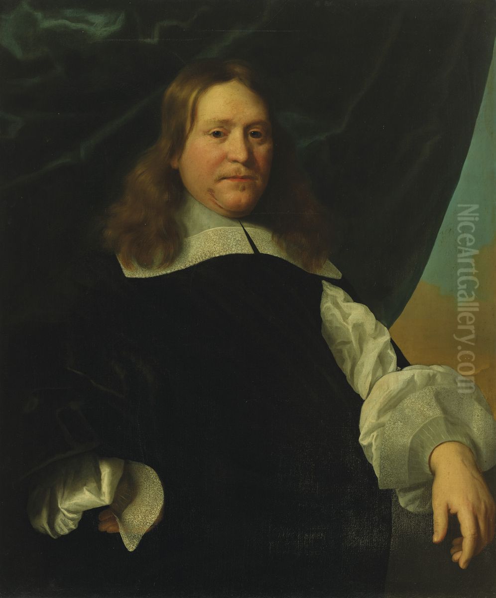 Portrait of gentleman, three-quarter-length Oil Painting by Isaack Luttichuys