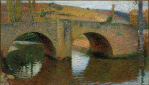 Le Pont de Labastide du Vert (un jour de printemps, ciel couvert)