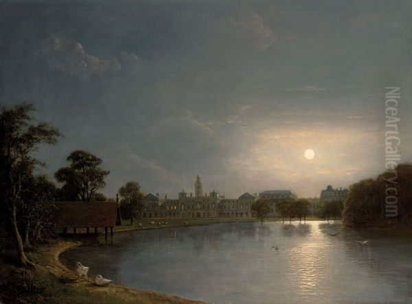 Horseguards Parade from St James's Park Oil Painting by Henry Pether
