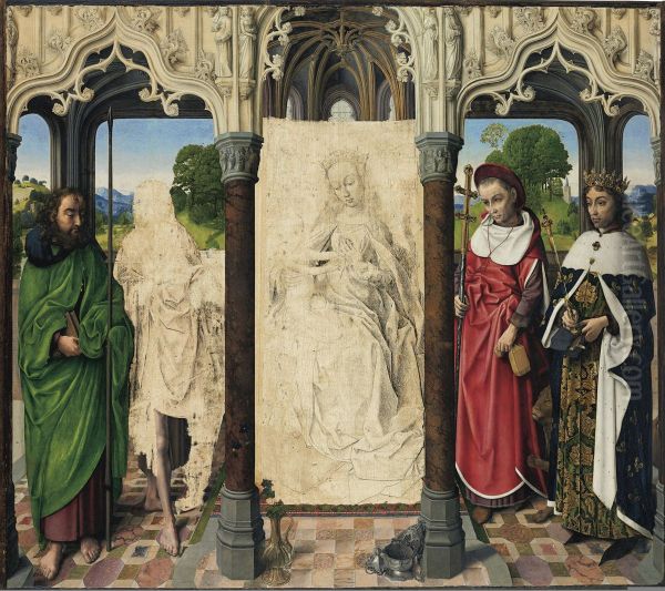 Virgin and Child with saints Oil Painting by Hugo Van Der Goes