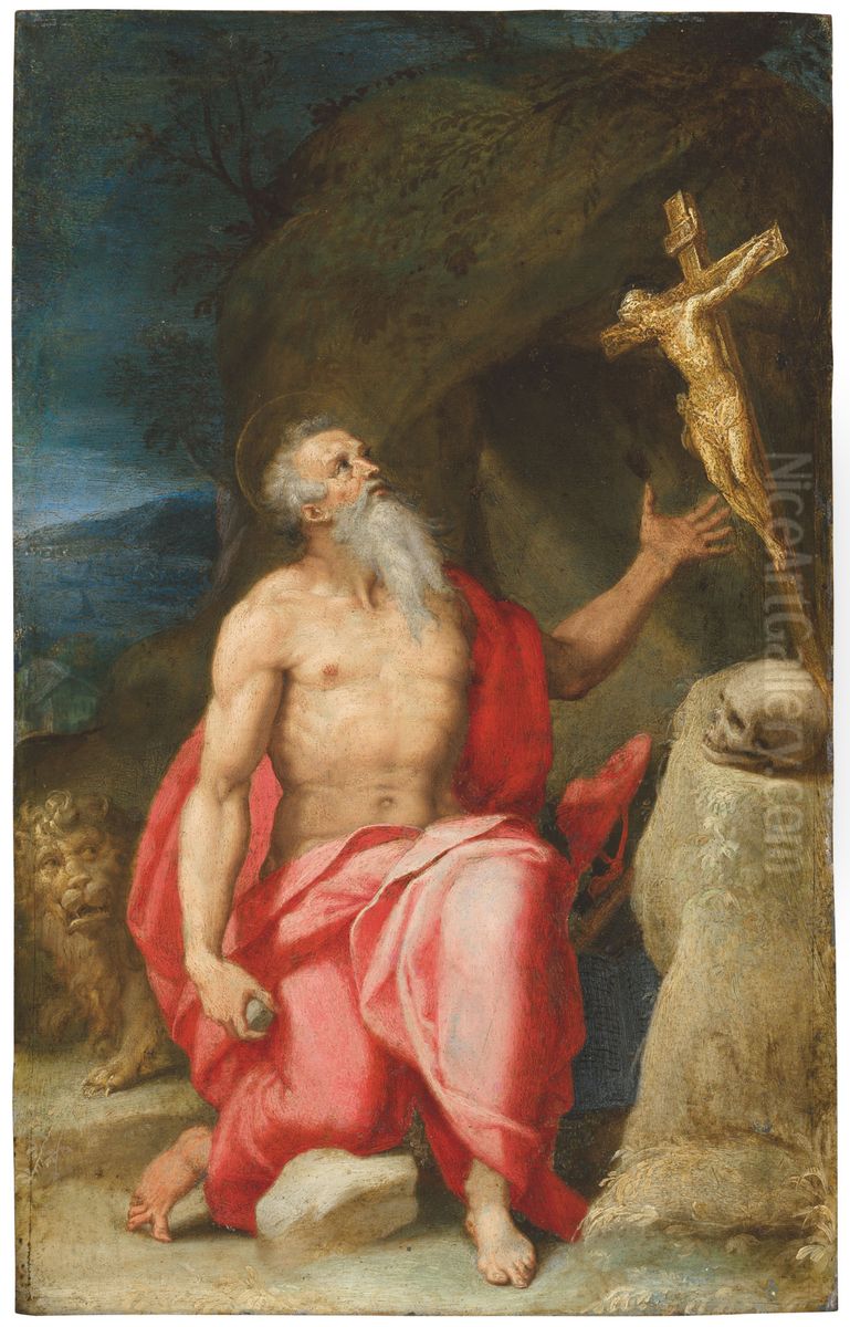 The Penitent Saint Jerome Oil Painting by Lorenzo Sabbatini
