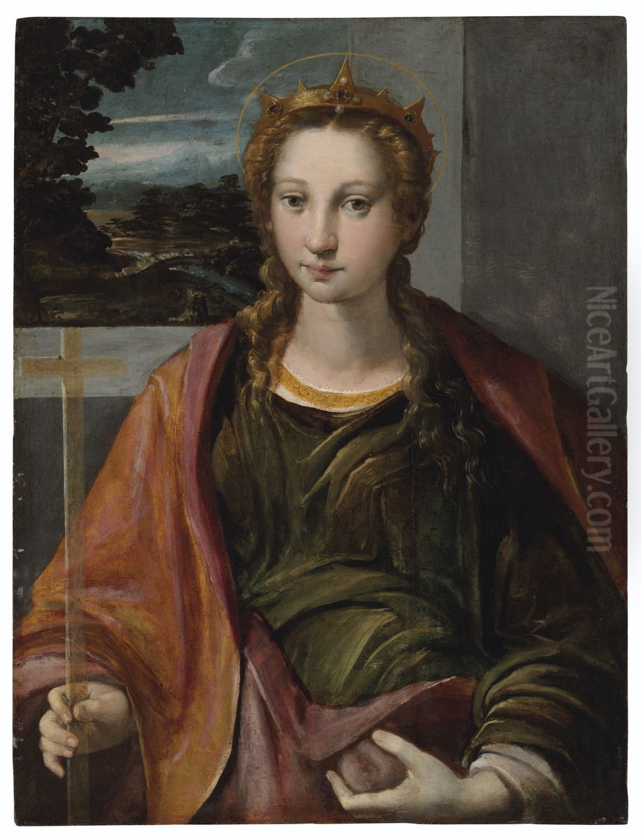 Saint Elena Oil Painting by Ippolito Scarsella (see Scarsellino)