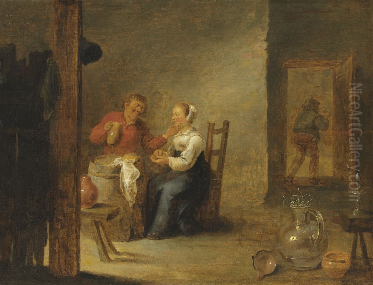 A tavern scene Oil Painting by David Teniers the Younger