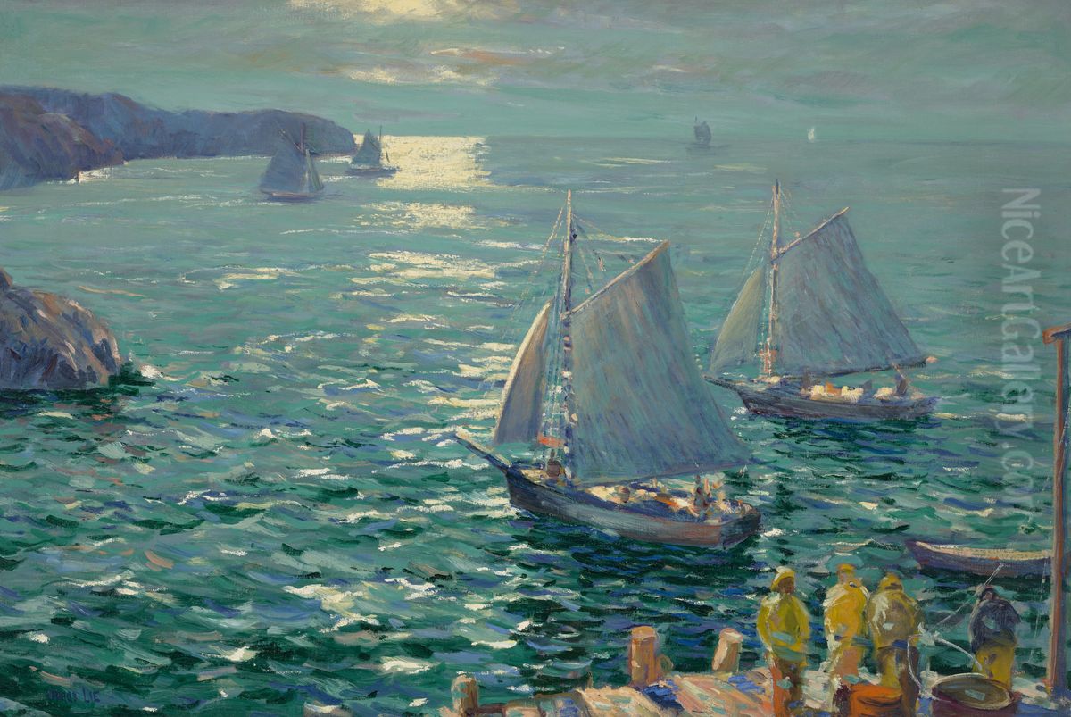 On the Wings of the Morning Oil Painting by Jonas Lie