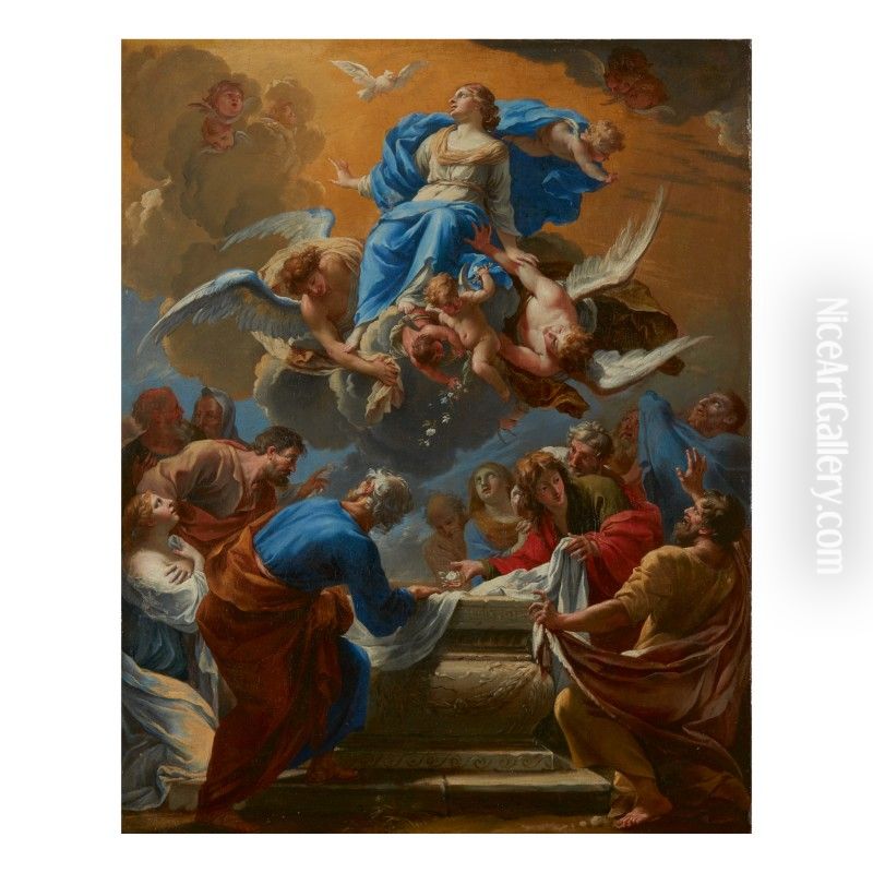 ASSUMPTION OF THE VIRGIN Oil Painting by Charles Poerson
