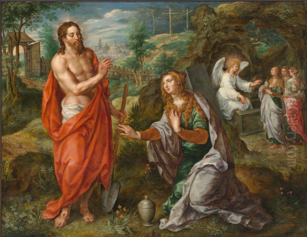 Noli Me Tangere Oil Painting by Hendrick De Clerck