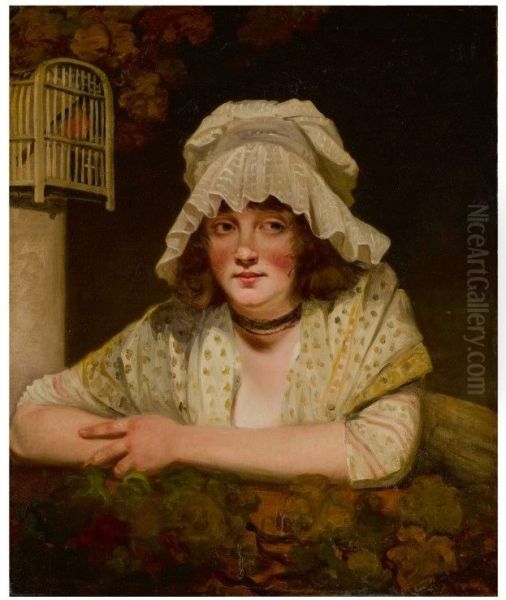NATURE, WHEN UNADORNED, ADORNED THE MOST Oil Painting by John Hoppner