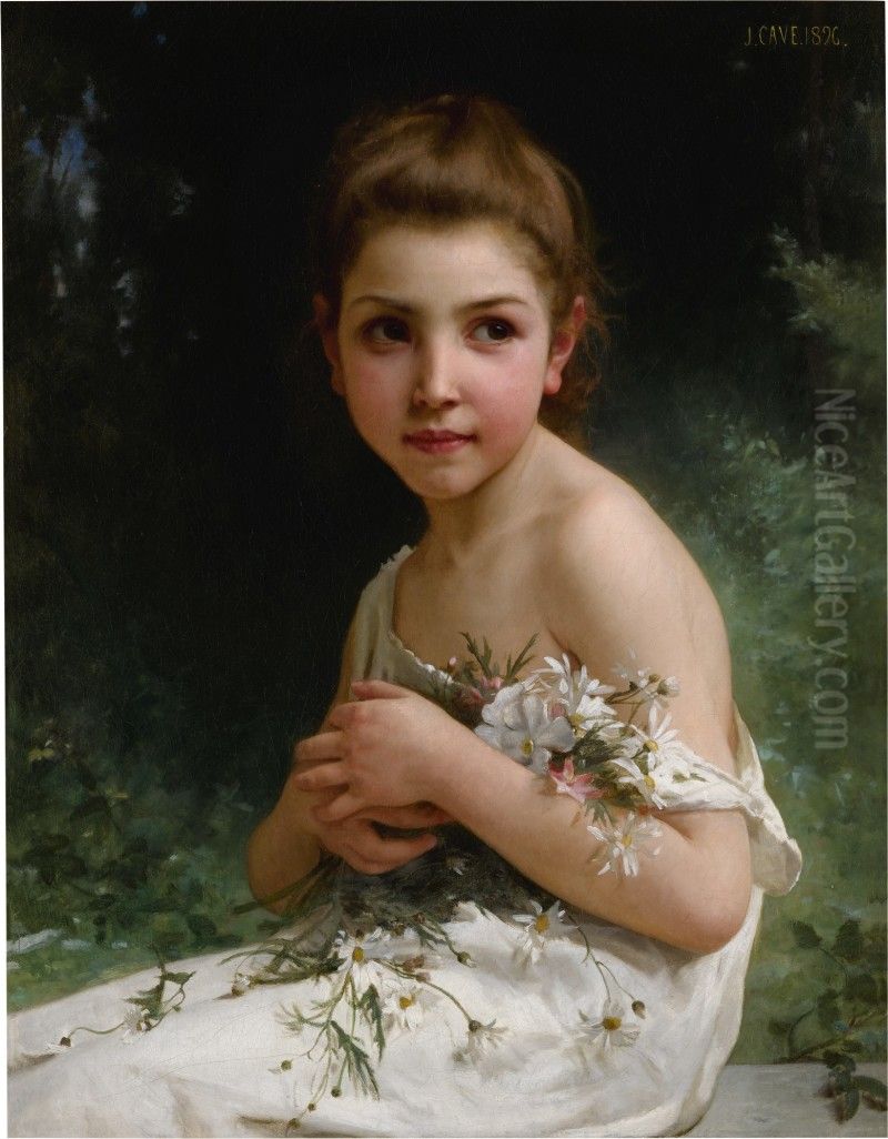 WILDFLOWERS Oil Painting by Jules-Cyrille Cave