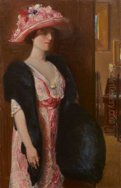 PORTRAIT OF MRS. SEARLE) Oil Painting by Childe Hassam
