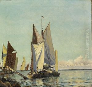 Sejlskibe ud for Dragor.