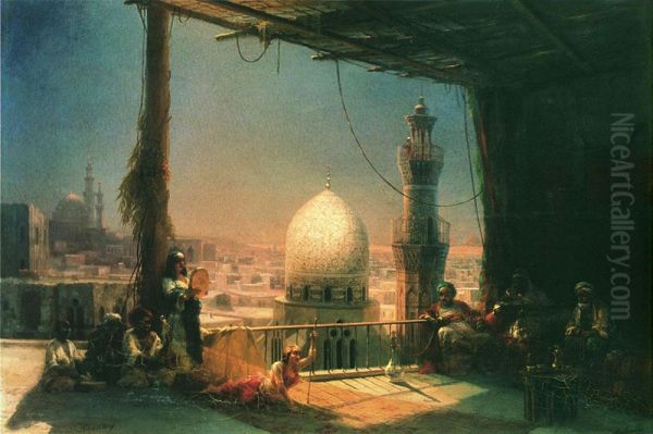 Scenes from Cairo's life Oil Painting by Ivan Aivazovsky