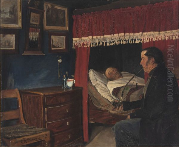 How are you, old friend Oil Painting by Laurits Andersen Ring
