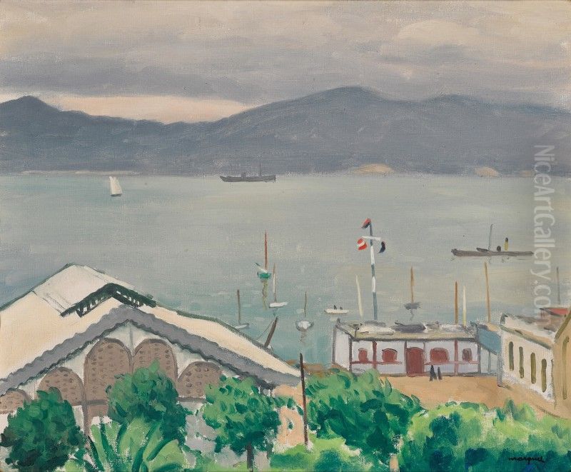 LE PORT DE VIGO, ESPAGNE Oil Painting by Albert Marquet