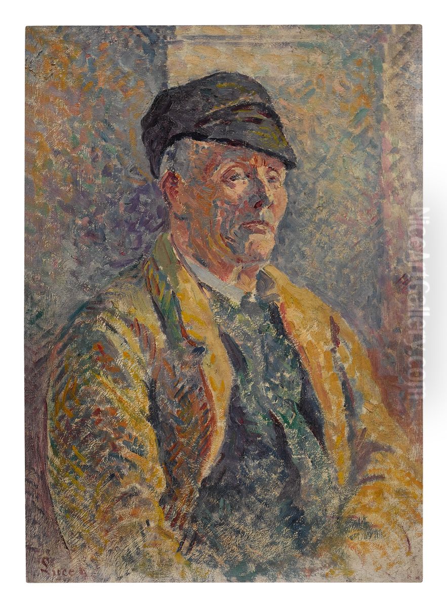 PORTRAIT D'UN PAYSAN Oil Painting by Maximilien Luce