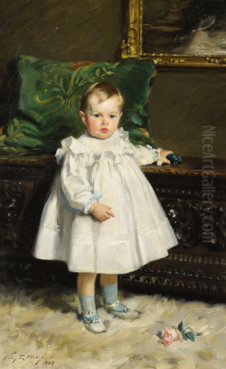PORTRAIT OF REYNOLDS MILLER Oil Painting by Irving Ramsay Wiles