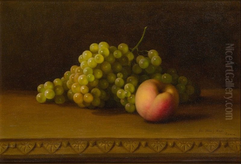GRAPES AND PEACH Oil Painting by George Henry Hall