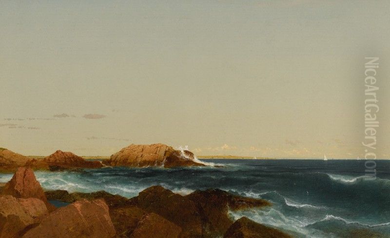 MARINE SCENE Oil Painting by John Frederick Kensett