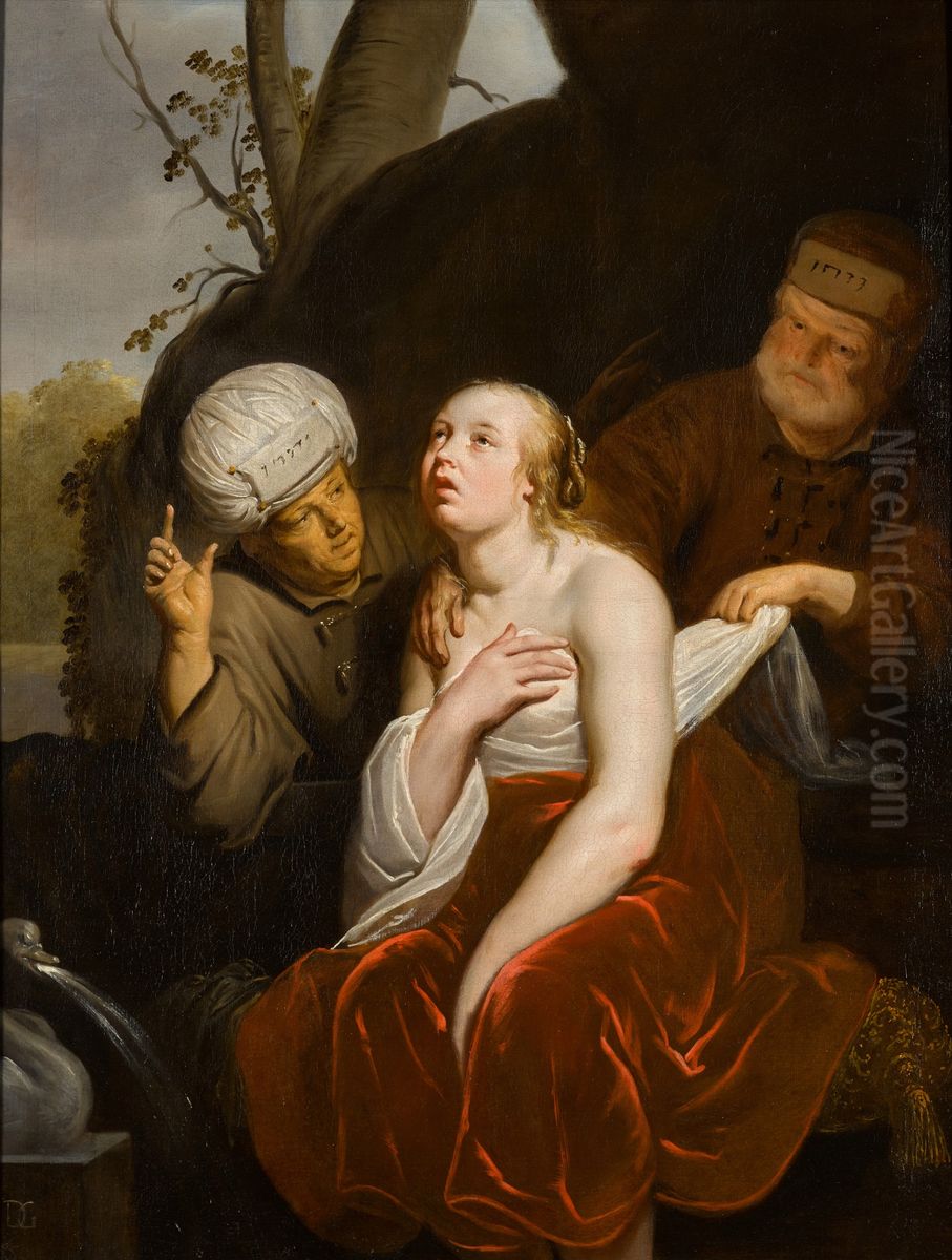 SUSANNAH AND THE ELDERS Oil Painting by Pieter de Grebber