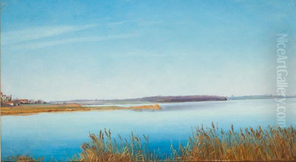 A spring day at Karrebaeksminde. Oil Painting by Laurits Andersen Ring