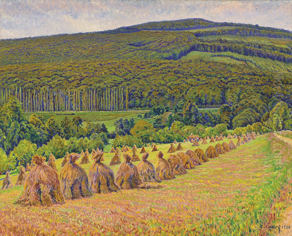 Meules dans les champs Oil Painting by Gustave Cariot